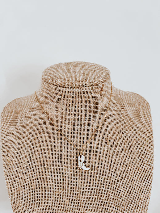 dainty boot necklace